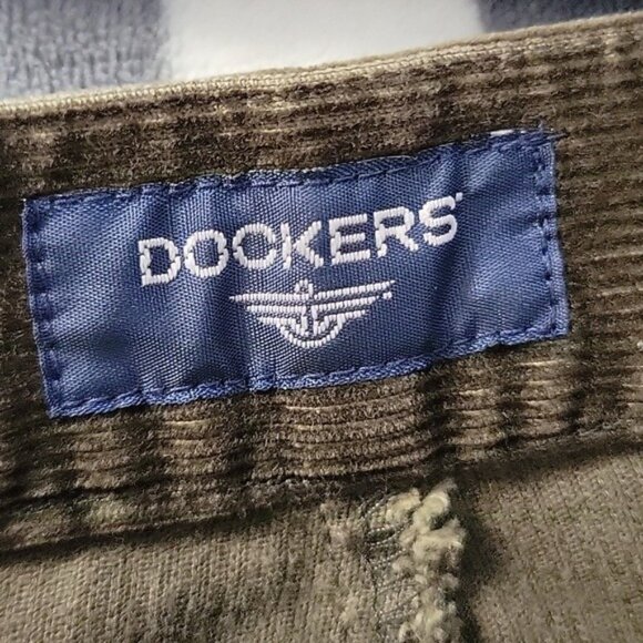 Dockers Mens Brown Pleated Front 4 Pocket Corduroy Cuffed Hem Pants 34W 31Length - Picture 7 of 10